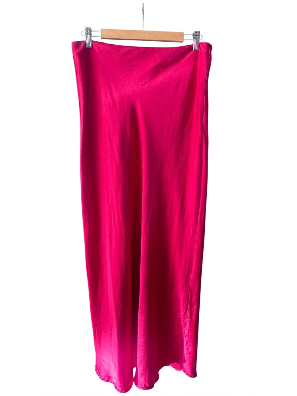 Princess Polly Red Satin Maxi Slip Skirt Size US 12
